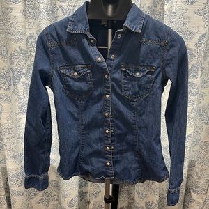 &shirt denim button down size 8
